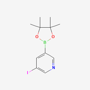 molecular formula C11H15BINO2 B3057859 3-Iodo-5-(4,4,5,5-tetramethyl-1,3,2-dioxaborolan-2-yl)pyridine CAS No. 857934-93-1