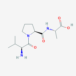 molecular formula C13H23N3O4 B3057862 L-Valyl-L-prolyl-L-alanine CAS No. 85807-20-1