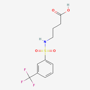 molecular formula C11H12F3NO4S B3057868 4-({[3-(Trifluoromethyl)phenyl]sulfonyl}amino)butanoic acid CAS No. 85844-93-5