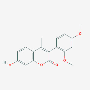 molecular formula C18H16O5 B3057880 3-(2,4-Dimethoxyphenyl)-7-hydroxy-4-methylchromen-2-one CAS No. 859671-65-1