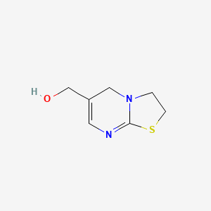molecular formula C7H10N2OS B3057881 2,3-dihydro-5H-[1,3]thiazolo[3,2-a]pyrimidin-6-ylmethanol CAS No. 859850-74-1