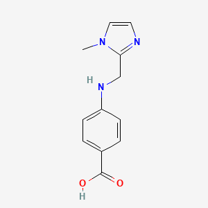 molecular formula C12H13N3O2 B3057887 4-{[(1-Methyl-1H-imidazol-2-yl)methyl]amino}benzoic acid CAS No. 860344-02-1