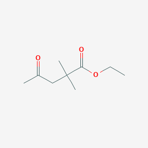 molecular formula C9H16O3 B3057898 2,2-二甲基-4-氧代戊酸乙酯 CAS No. 86164-69-4