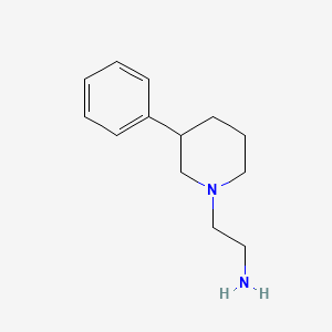 molecular formula C13H20N2 B3057909 2-(3-Phenylpiperidin-1-yl)ethanamine CAS No. 862718-71-6