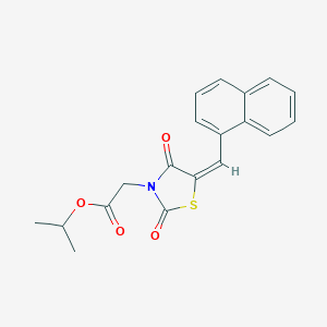 molecular formula C19H17NO4S B305791 Isopropyl [5-(1-naphthylmethylene)-2,4-dioxo-1,3-thiazolidin-3-yl]acetate 