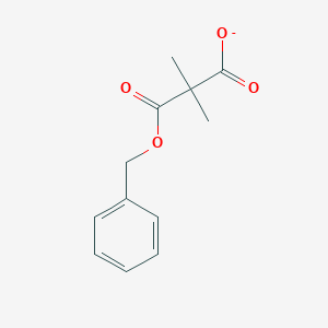 molecular formula C12H13O4- B3057939 3-(Benzyloxy)-2,2-dimethyl-3-oxopropanoate CAS No. 86507-74-6
