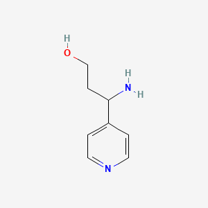 molecular formula C8H12N2O B3057940 3-Amino-3-(pyridin-4-yl)propan-1-ol CAS No. 865074-65-3