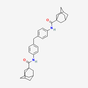 molecular formula C35H42N2O2 B3057947 N-[4-[[4-(adamantane-1-carbonylamino)phenyl]methyl]phenyl]adamantane-1-carboxamide CAS No. 86583-14-4