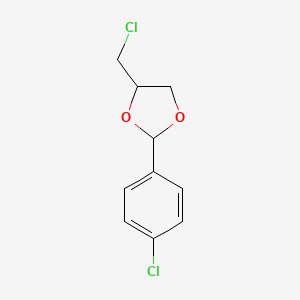 molecular formula C10H10Cl2O2 B3057959 4-(Chloromethyl)-2-(4-chlorophenyl)-1,3-dioxolane CAS No. 86674-92-2