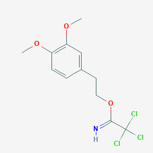 molecular formula C12H14Cl3NO3 B3057962 2-(3,4-Dimethoxyphenyl)ethyl 2,2,2-trichloroethanimidate CAS No. 867152-08-7