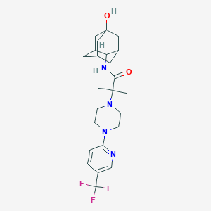 molecular formula C24H33F3N4O2 B3057972 HSD Inhibitor 23 CAS No. 868604-75-5