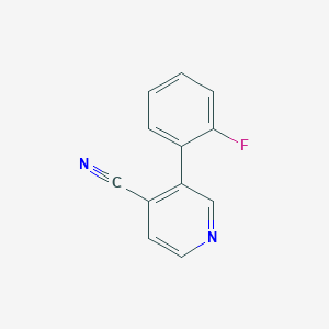 molecular formula C12H7FN2 B3057974 3-(2-氟苯基)吡啶-4-腈 CAS No. 868944-77-8