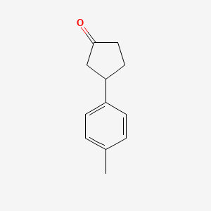 molecular formula C12H14O B3057977 3-(4-Methylphenyl)cyclopentanone CAS No. 86921-82-6