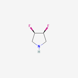 molecular formula C4H7F2N B3057979 (3R,4S)-3,4-difluoropyrrolidine CAS No. 869532-50-3