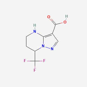 molecular formula C8H8F3N3O2 B3057989 7-(Trifluoromethyl)-4,5,6,7-tetrahydropyrazolo[1,5-a]pyrimidine-3-carboxylic acid CAS No. 869948-08-3