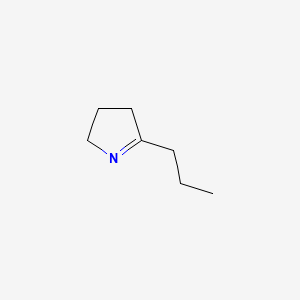 molecular formula C7H13N B3058009 5-Propyl-3,4-dihydro-2H-pyrrole CAS No. 872-81-1
