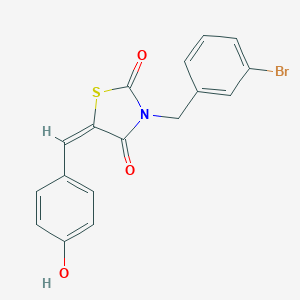 molecular formula C17H12BrNO3S B305801 3-(3-Bromobenzyl)-5-(4-hydroxybenzylidene)-1,3-thiazolidine-2,4-dione 