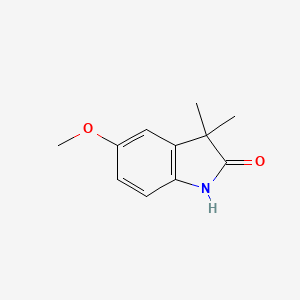 molecular formula C11H13NO2 B3058013 5-Methoxy-3,3-dimethylindolin-2-one CAS No. 87234-57-9