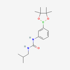 molecular formula C17H27BN2O3 B3058046 1-Isobutyl-3-(3-(4,4,5,5-tetramethyl-1,3,2-dioxaborolan-2-yl)phenyl)urea CAS No. 874299-08-8