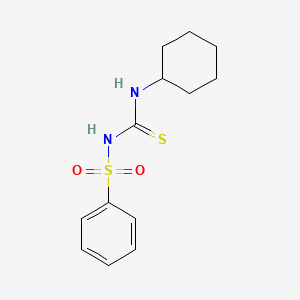 molecular formula C13H18N2O2S2 B3058052 N-(cyclohexylcarbamothioyl)benzenesulfonamide CAS No. 87486-62-2