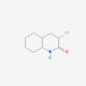 molecular formula C9H14ClNO B3058076 3-Chlorooctahydroquinolin-2(1H)-one CAS No. 87624-03-1