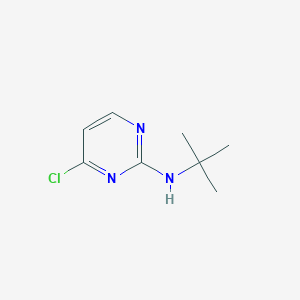 molecular formula C8H12ClN3 B3058083 2-Pyrimidinamine, 4-chloro-N-(1,1-dimethylethyl)- CAS No. 876521-21-0