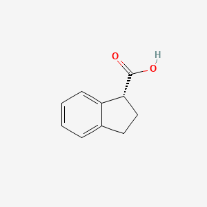molecular formula C10H10O2 B3058088 (1R)-2,3-Dihydro-1H-indene-1-carboxylic acid CAS No. 877-01-0