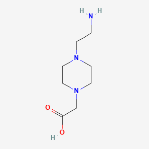 molecular formula C8H17N3O2 B3058123 4-(2-aminoethyl)-1-Piperazineacetic acid CAS No. 87980-97-0