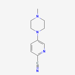 molecular formula C11H14N4 B3058124 5-(4-Methylpiperazin-1-yl)pyridine-2-carbonitrile CAS No. 879896-60-3