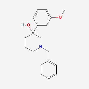 molecular formula C19H23NO2 B3058127 1-Benzyl-3-(3-methoxyphenyl)piperidin-3-ol CAS No. 87996-59-6