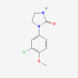 molecular formula C10H11ClN2O2 B3058131 1-(3-Chloro-4-methoxyphenyl)imidazolidin-2-one CAS No. 88012-49-1