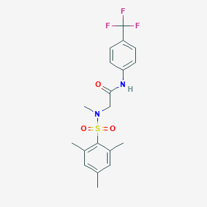molecular formula C19H21F3N2O3S B305815 2-[(mesitylsulfonyl)(methyl)amino]-N-[4-(trifluoromethyl)phenyl]acetamide 