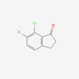 molecular formula C9H6ClFO B3058155 7-chloro-6-fluoro-2,3-dihydro-1H-Inden-1-one CAS No. 881190-95-0