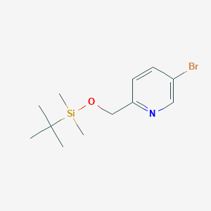 molecular formula C12H20BrNOSi B3058158 5-Bromo-2-({[t-butyl(dimethyl)silyl]oxy}methyl)pyridine CAS No. 88139-92-8