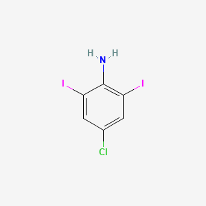molecular formula C6H4ClI2N B3058159 2,6-Diiodo-4-chloroaniline CAS No. 88149-53-5