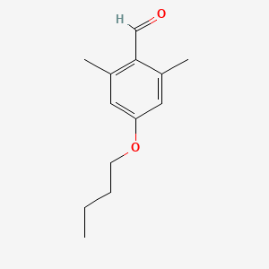 molecular formula C13H18O2 B3058162 4-Butoxy-2,6-dimethylbenzaldehyde CAS No. 88174-30-5
