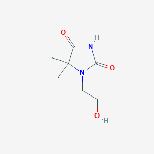 molecular formula C7H12N2O3 B3058176 1-(2-Hydroxyethyl)-5,5-dimethylimidazolidine-2,4-dione CAS No. 88280-55-1