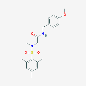 molecular formula C20H26N2O4S B305818 2-[(mesitylsulfonyl)(methyl)amino]-N-(4-methoxybenzyl)acetamide 