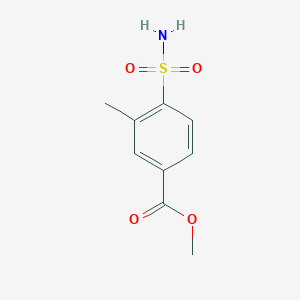 molecular formula C9H11NO4S B3058180 Methyl 3-methyl-4-sulfamoylbenzoate CAS No. 882980-76-9