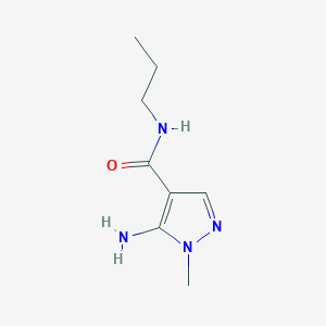 molecular formula C8H14N4O B3058183 5-Amino-1-methyl-N-propyl-1H-pyrazole-4-carboxamide CAS No. 88320-69-8