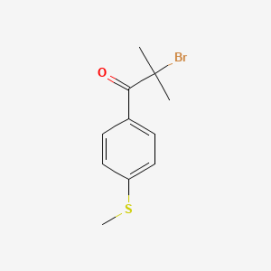 1-Propanone, 2-bromo-2-methyl-1-[4-(methylthio)phenyl]-