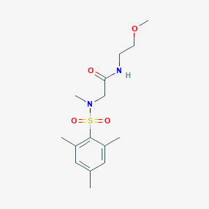 molecular formula C15H24N2O4S B305819 2-[(mesitylsulfonyl)(methyl)amino]-N-(2-methoxyethyl)acetamide 