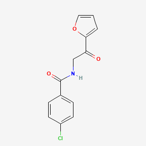 molecular formula C13H10ClNO3 B3058191 4-氯-N-(2-(呋喃-2-基)-2-氧代乙基)苯甲酰胺 CAS No. 88352-87-8