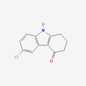 molecular formula C12H10ClNO B3058198 6-chloro-2,3,4,9-tetrahydro-1H-carbazol-4-one CAS No. 88368-11-0