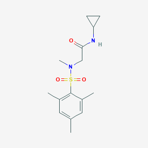 molecular formula C15H22N2O3S B305820 N-cyclopropyl-2-[(mesitylsulfonyl)(methyl)amino]acetamide 