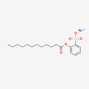 molecular formula C18H27NaO5S B3058202 Sodium dodecanoyloxybenzenesulfonate CAS No. 88380-00-1