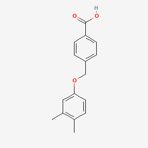 molecular formula C16H16O3 B3058203 4-[(3,4-Dimethylphenoxy)methyl]benzoic acid CAS No. 88382-47-2