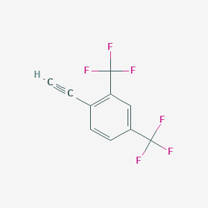 molecular formula C10H4F6 B3058212 Benzene, 1-ethynyl-2,4-bis(trifluoromethyl)- CAS No. 88444-79-5