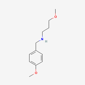 molecular formula C12H19NO2 B3058214 3-甲氧基-N-[(4-甲氧基苯基)甲基]丙-1-胺 CAS No. 884497-42-1