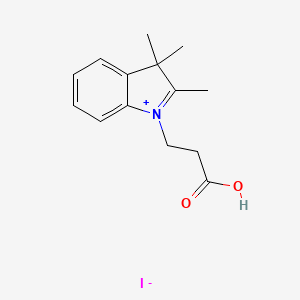 molecular formula C14H18INO2 B3058221 3H-吲哚鎓，1-(2-羧乙基)-2,3,3-三甲基-，碘化物 CAS No. 88458-09-7